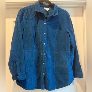 Women Blue Corduroy shirt